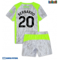 Camisa de Futebol Manchester City Bernardo Silva #20 Equipamento Alternativo Infantil 2025-26 Manga Curta (+ Calças curtas)
